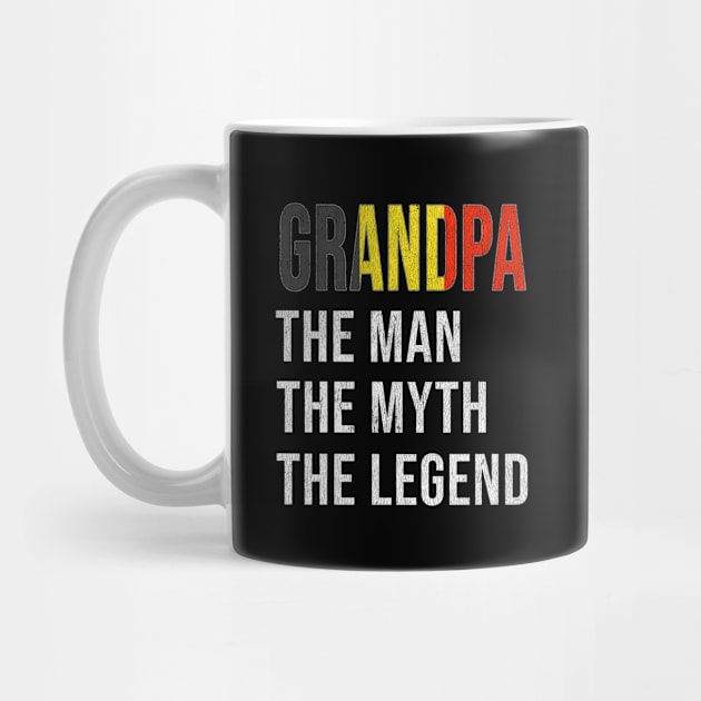 Grand Father Belgian Grandpa The Man The Myth The Legend - Gift for Belgian Dad With Roots From  Belgium by Country Flags